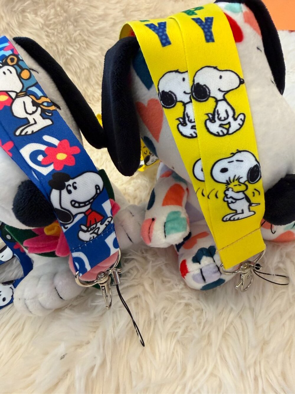 2-Piece Phone Holder ID badges Lanyard –Yellow and Blue Snoopy Lanyard
